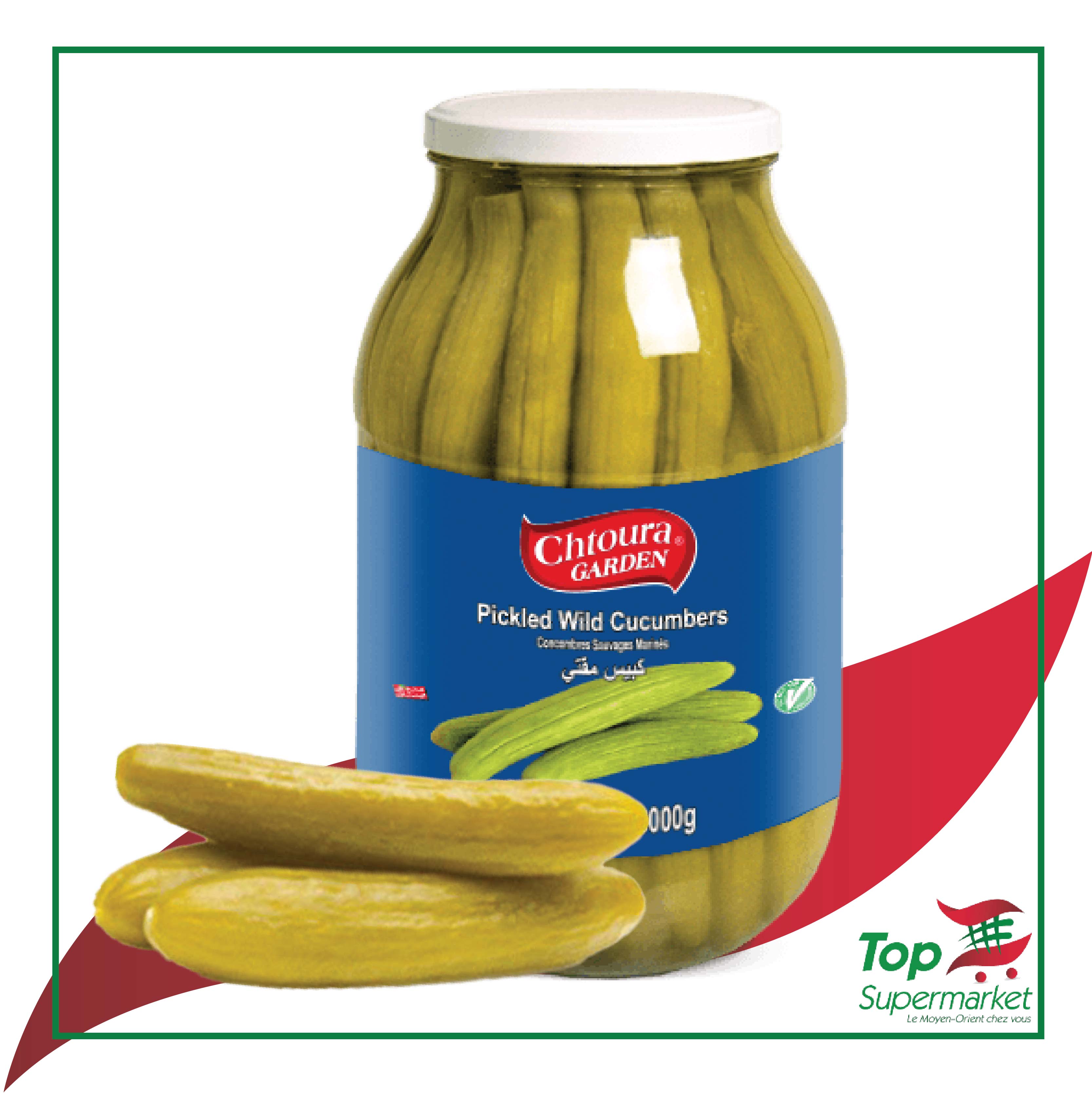 Chtoura Garden Pickled Wild Cucumbers (Glas) 3KG